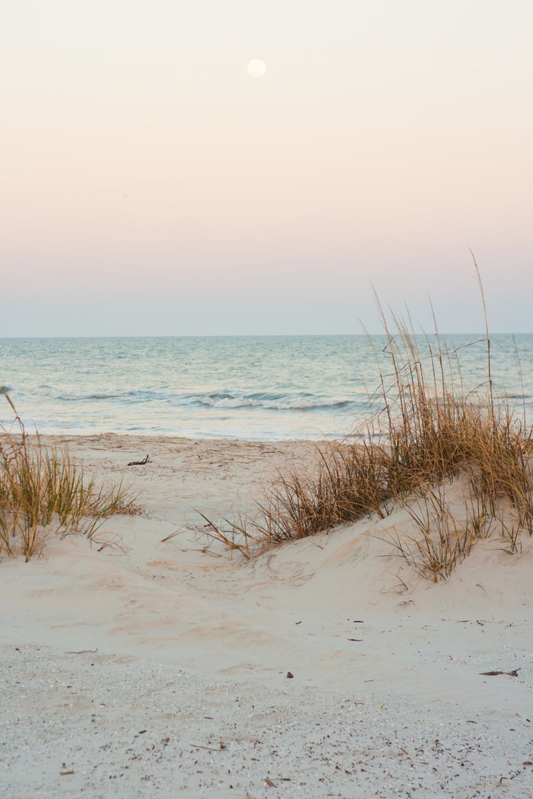 beach moonrise